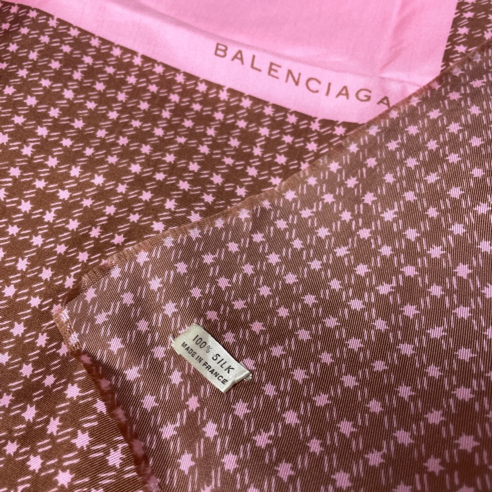 Vintage Pink Balenciaga Silk Scarf - Picture 2 of 4